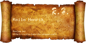 Reile Henrik névjegykártya
